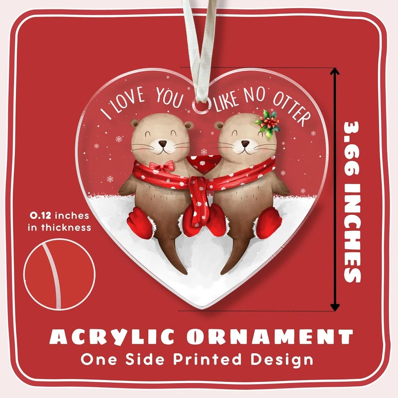TEEBIM Couple Gifts - Couple Christmas Ornament 2025 - Couples Gifts for Him, Her - Christmas Ornaments for Boyfriend, Girlfriend, Husband, Wife - Gift Ideas for Couples - Acrylic Ornament - Image 2